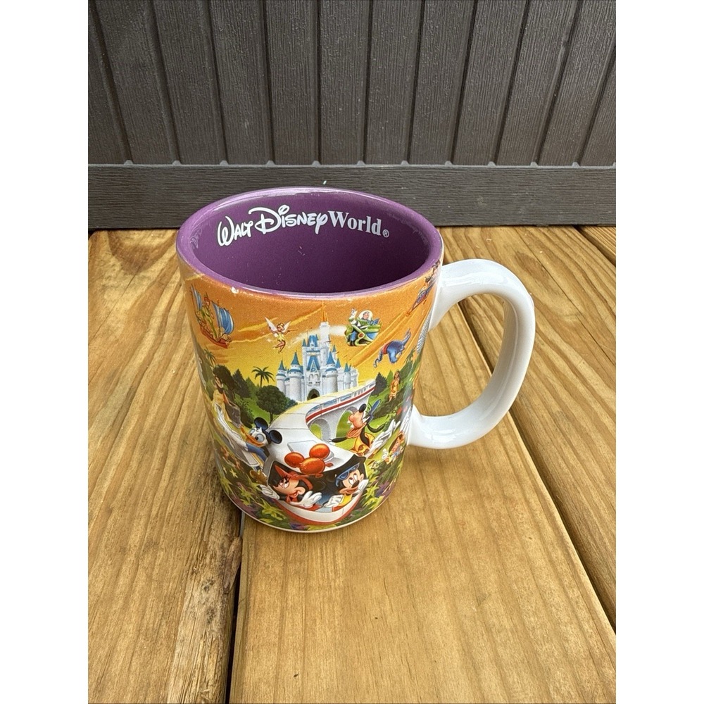 Vtg Walt Disney World Original 3D Monorail Four Parks One World Mug Cup Grandma